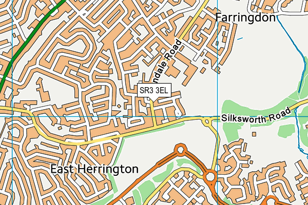 Farringdon Community Academy map (SR3 3EL) - OS VectorMap District (Ordnance Survey)