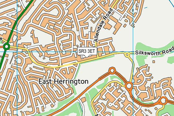 SR3 3ET map - OS VectorMap District (Ordnance Survey)
