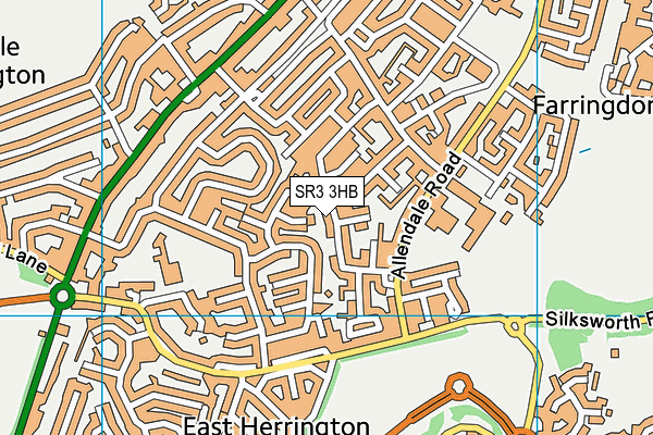 SR3 3HB map - OS VectorMap District (Ordnance Survey)