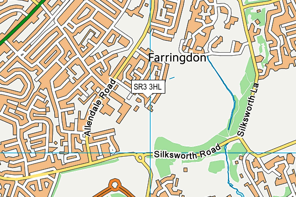 SR3 3HL map - OS VectorMap District (Ordnance Survey)