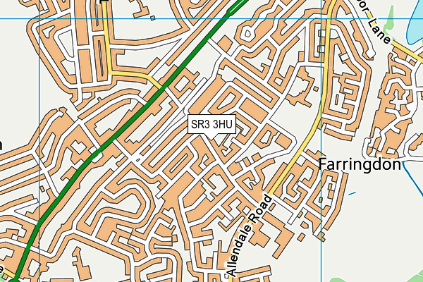 SR3 3HU map - OS VectorMap District (Ordnance Survey)