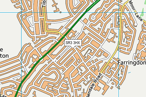 SR3 3HX map - OS VectorMap District (Ordnance Survey)
