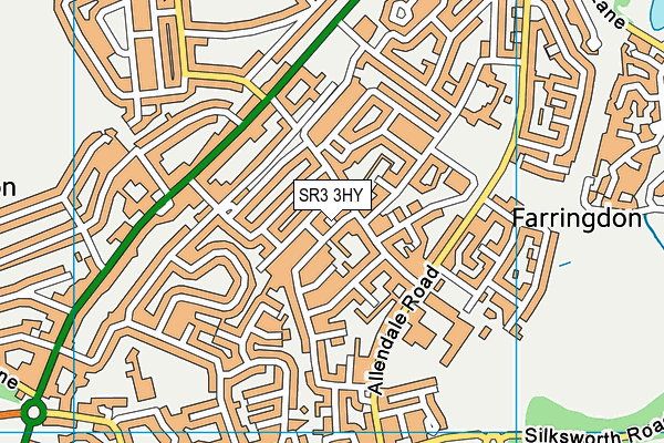 SR3 3HY map - OS VectorMap District (Ordnance Survey)