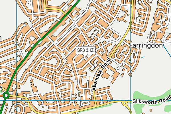 SR3 3HZ map - OS VectorMap District (Ordnance Survey)