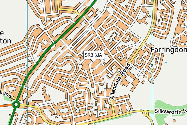 SR3 3JA map - OS VectorMap District (Ordnance Survey)
