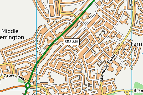 SR3 3JH map - OS VectorMap District (Ordnance Survey)