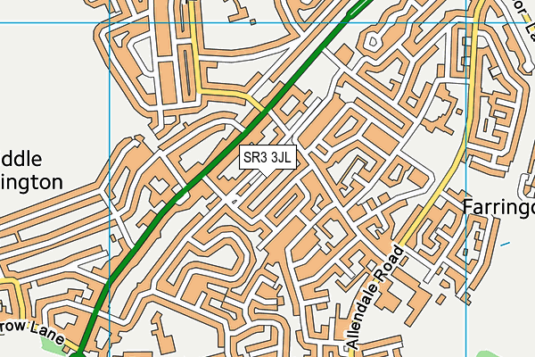 SR3 3JL map - OS VectorMap District (Ordnance Survey)