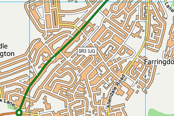 SR3 3JQ map - OS VectorMap District (Ordnance Survey)