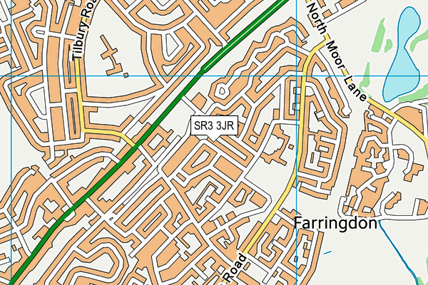 SR3 3JR map - OS VectorMap District (Ordnance Survey)