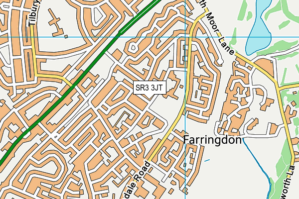 SR3 3JT map - OS VectorMap District (Ordnance Survey)