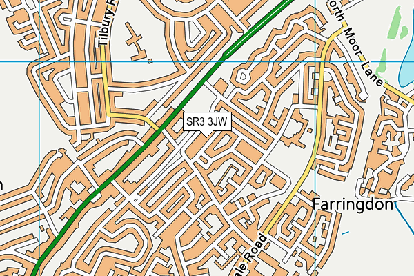 SR3 3JW map - OS VectorMap District (Ordnance Survey)