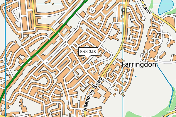 SR3 3JX map - OS VectorMap District (Ordnance Survey)