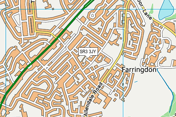 SR3 3JY map - OS VectorMap District (Ordnance Survey)