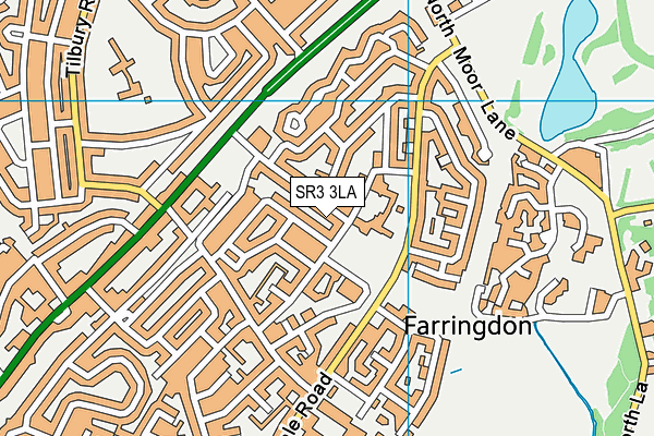 SR3 3LA map - OS VectorMap District (Ordnance Survey)