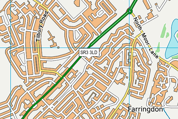 SR3 3LD map - OS VectorMap District (Ordnance Survey)