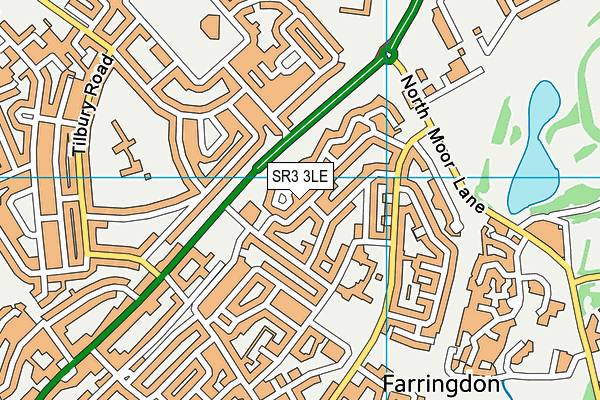SR3 3LE map - OS VectorMap District (Ordnance Survey)