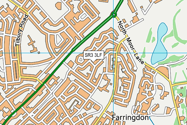 SR3 3LF map - OS VectorMap District (Ordnance Survey)
