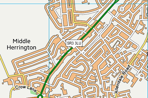 SR3 3LU map - OS VectorMap District (Ordnance Survey)