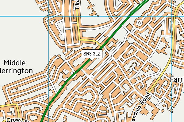 SR3 3LZ map - OS VectorMap District (Ordnance Survey)