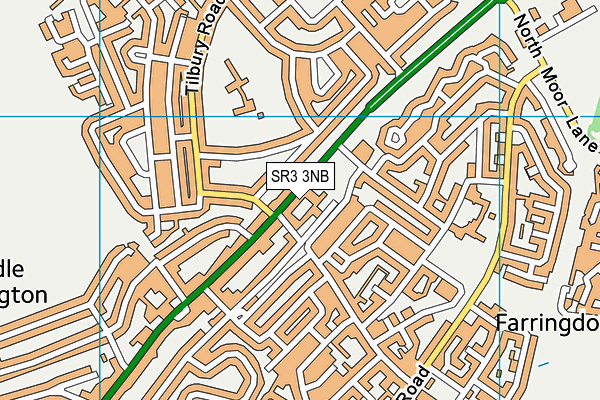 SR3 3NB map - OS VectorMap District (Ordnance Survey)