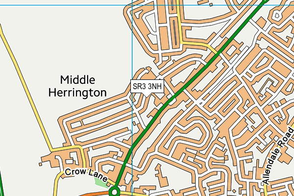 SR3 3NH map - OS VectorMap District (Ordnance Survey)