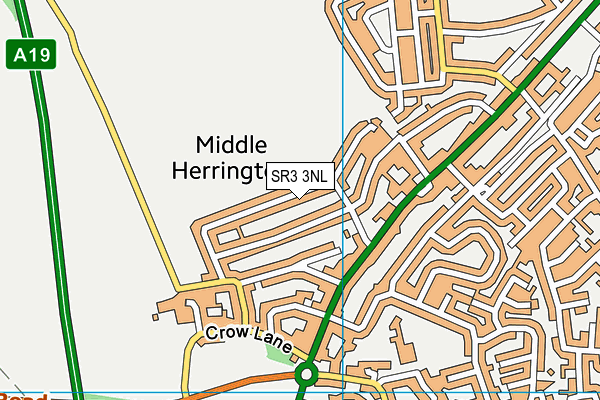 SR3 3NL map - OS VectorMap District (Ordnance Survey)