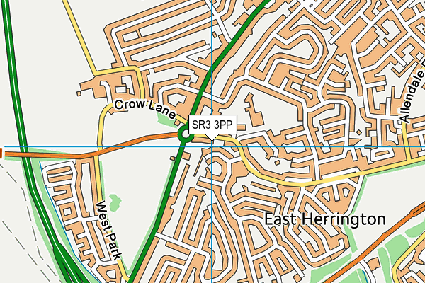 SR3 3PP map - OS VectorMap District (Ordnance Survey)