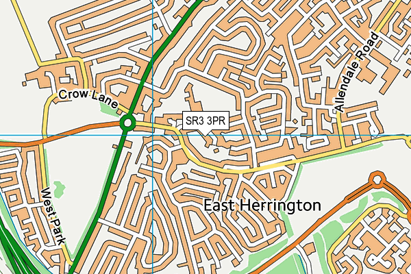 East Herrington Primary Academy map (SR3 3PR) - OS VectorMap District (Ordnance Survey)