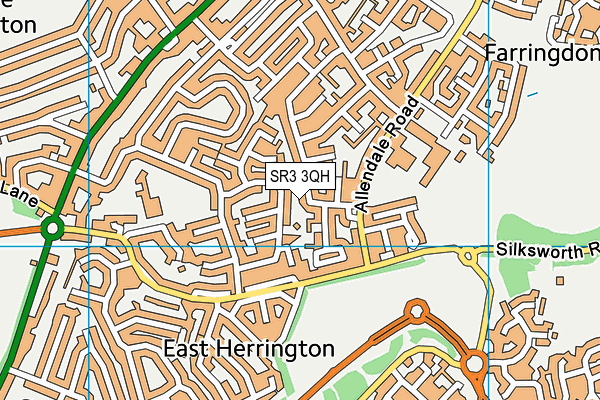 SR3 3QH map - OS VectorMap District (Ordnance Survey)