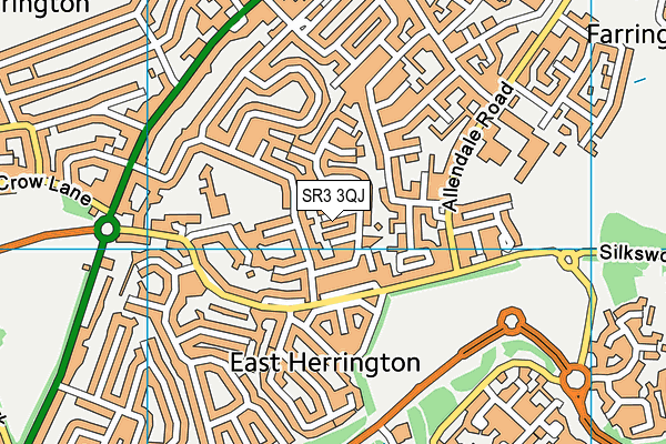 SR3 3QJ map - OS VectorMap District (Ordnance Survey)