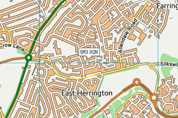 SR3 3QN map - OS VectorMap District (Ordnance Survey)