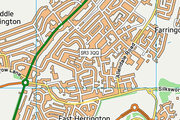SR3 3QQ map - OS VectorMap District (Ordnance Survey)