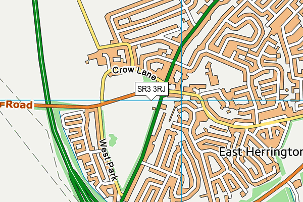 SR3 3RJ map - OS VectorMap District (Ordnance Survey)