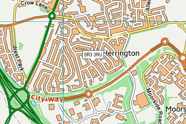 SR3 3RU map - OS VectorMap District (Ordnance Survey)