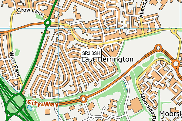 SR3 3SH map - OS VectorMap District (Ordnance Survey)