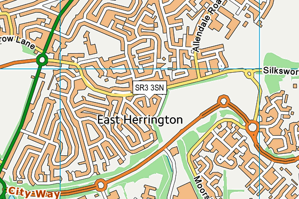 SR3 3SN map - OS VectorMap District (Ordnance Survey)