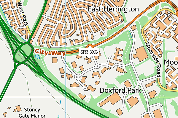 SR3 3XG map - OS VectorMap District (Ordnance Survey)