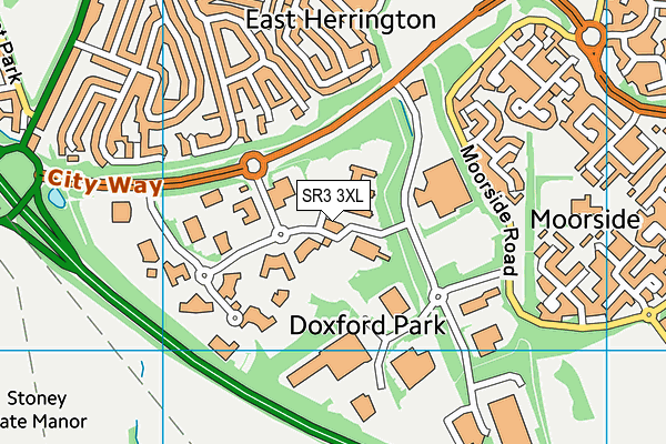 SR3 3XL map - OS VectorMap District (Ordnance Survey)
