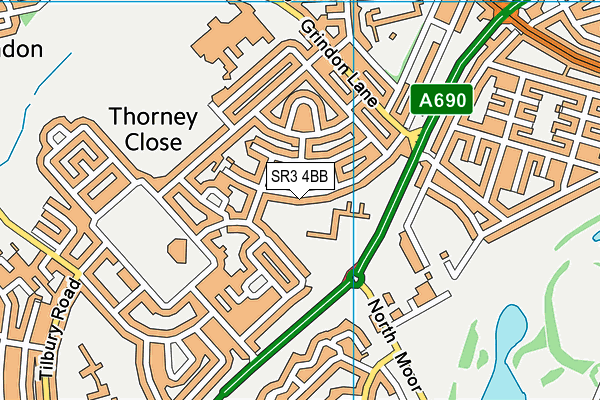 Thorney Close Primary School map (SR3 4BB) - OS VectorMap District (Ordnance Survey)