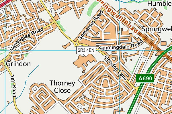 Sandhill Sports Centre map (SR3 4EN) - OS VectorMap District (Ordnance Survey)