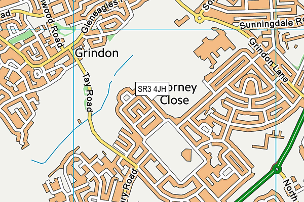 SR3 4JH map - OS VectorMap District (Ordnance Survey)