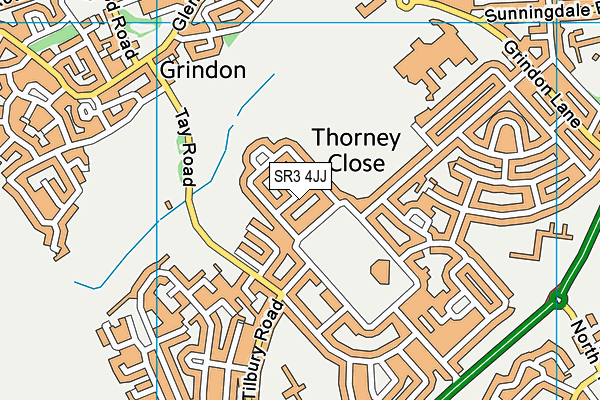 SR3 4JJ map - OS VectorMap District (Ordnance Survey)