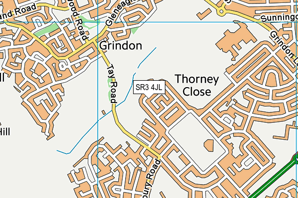 SR3 4JL map - OS VectorMap District (Ordnance Survey)