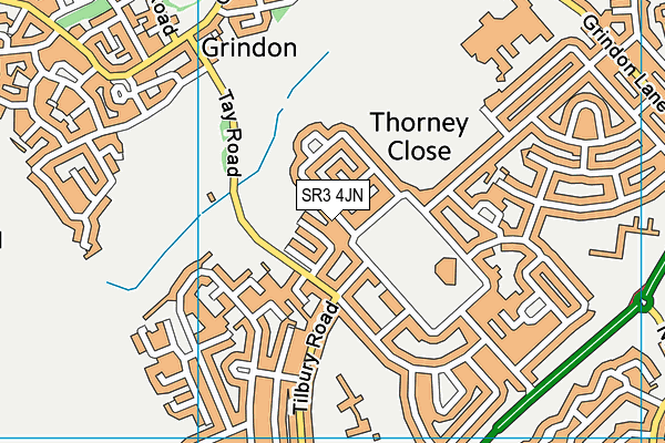 SR3 4JN map - OS VectorMap District (Ordnance Survey)