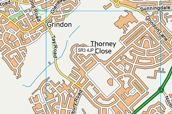 SR3 4JP map - OS VectorMap District (Ordnance Survey)