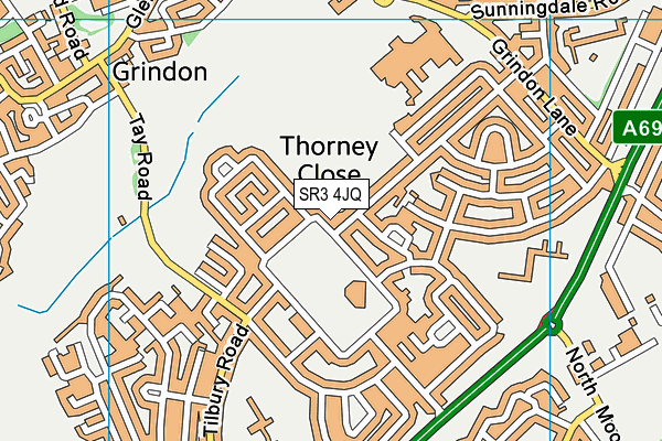 Thorndale Road map (SR3 4JQ) - OS VectorMap District (Ordnance Survey)