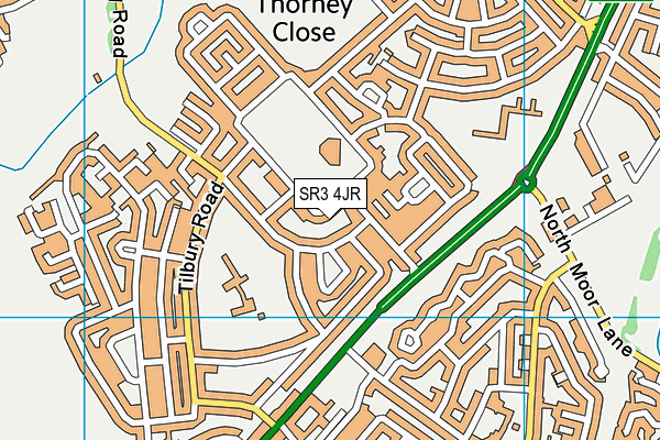 SR3 4JR map - OS VectorMap District (Ordnance Survey)