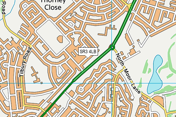 SR3 4LB map - OS VectorMap District (Ordnance Survey)