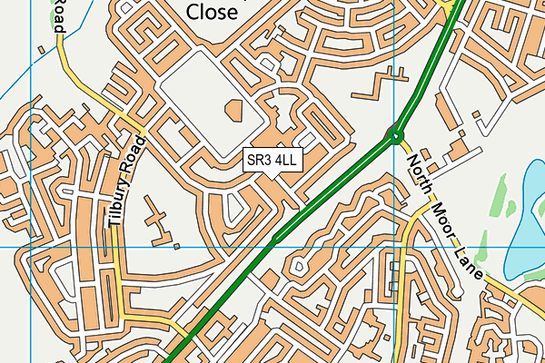 SR3 4LL map - OS VectorMap District (Ordnance Survey)