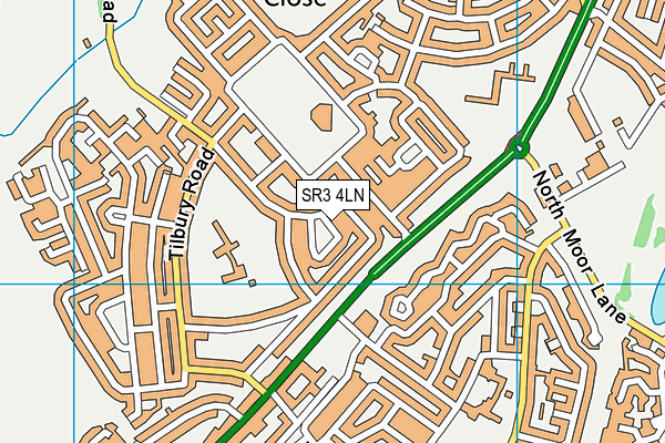 SR3 4LN map - OS VectorMap District (Ordnance Survey)